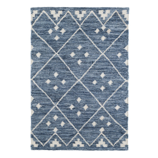 Kota Handwoven Wool Rug | Indigo