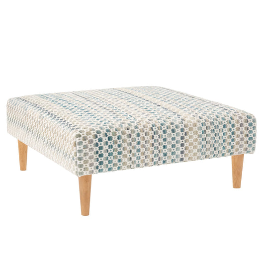 Poppy Rug Ottoman | Blue