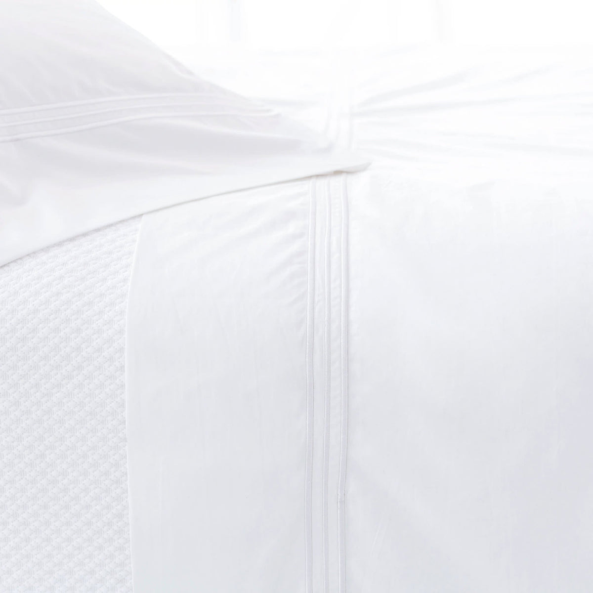 Trio Flat Sheet | White