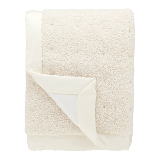 Marshmallow Fleece Puff Throw | Ivory