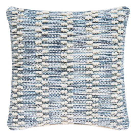 Hobnail Stripe Indoor/Outdoor Decorative Pillow Cover | Blue