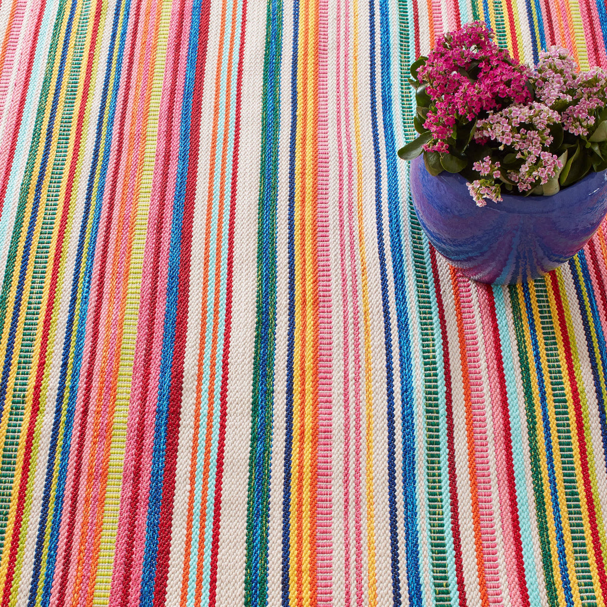 Bright Stripe Handwoven Indoor/Outdoor Rug | Multi