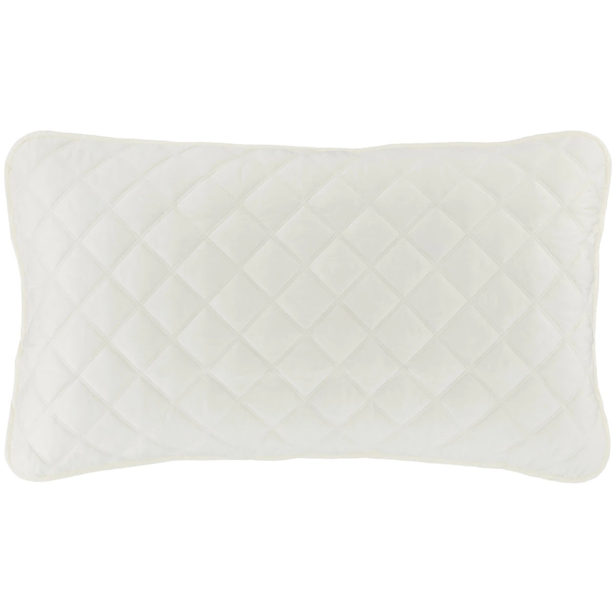 Quilted Silken Solid Sham | Ivory