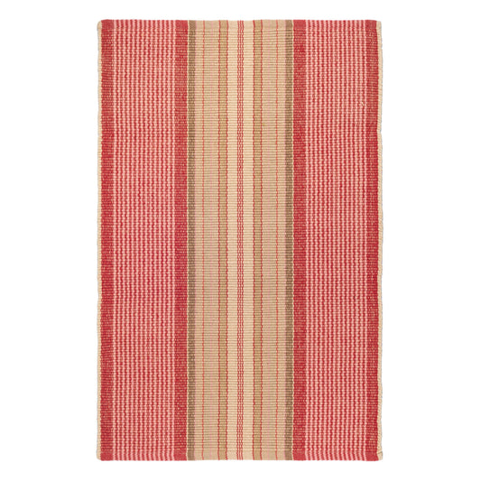 Framboise Handwoven Cotton Rug | Red