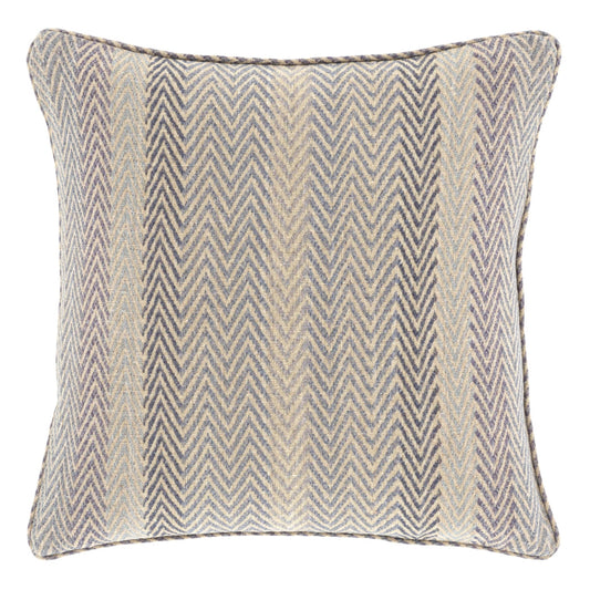 Nip Tuk Linen Decorative Pillow Cover | Blue/Natural