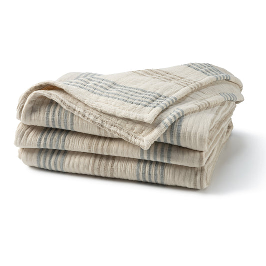 Breeze Stripe Blanket | Blue
