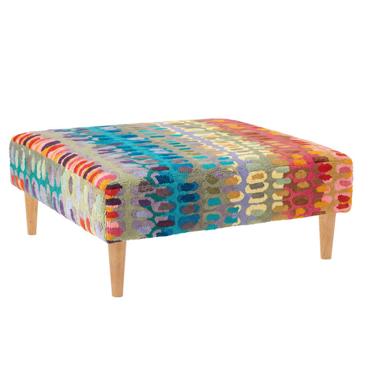 Paint Chip Rug Ottoman | Multi