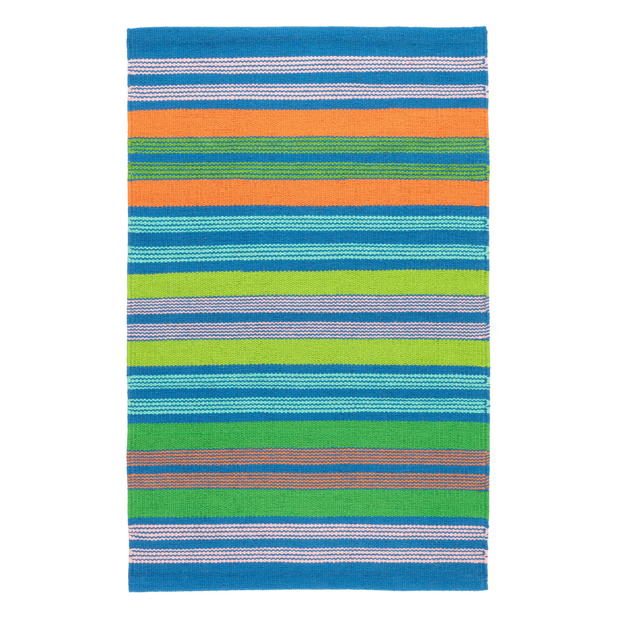 Wavy Stripe Handwoven Cotton Rug | Multi