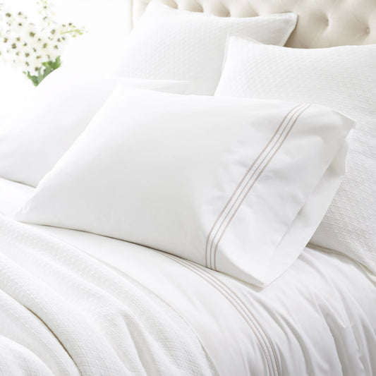 Trio Flat Sheet | Pearl Grey