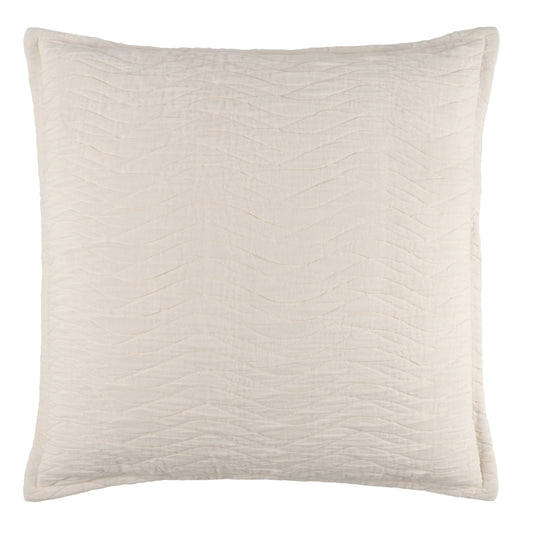Shores Gauze Quilted Sham | Dove White