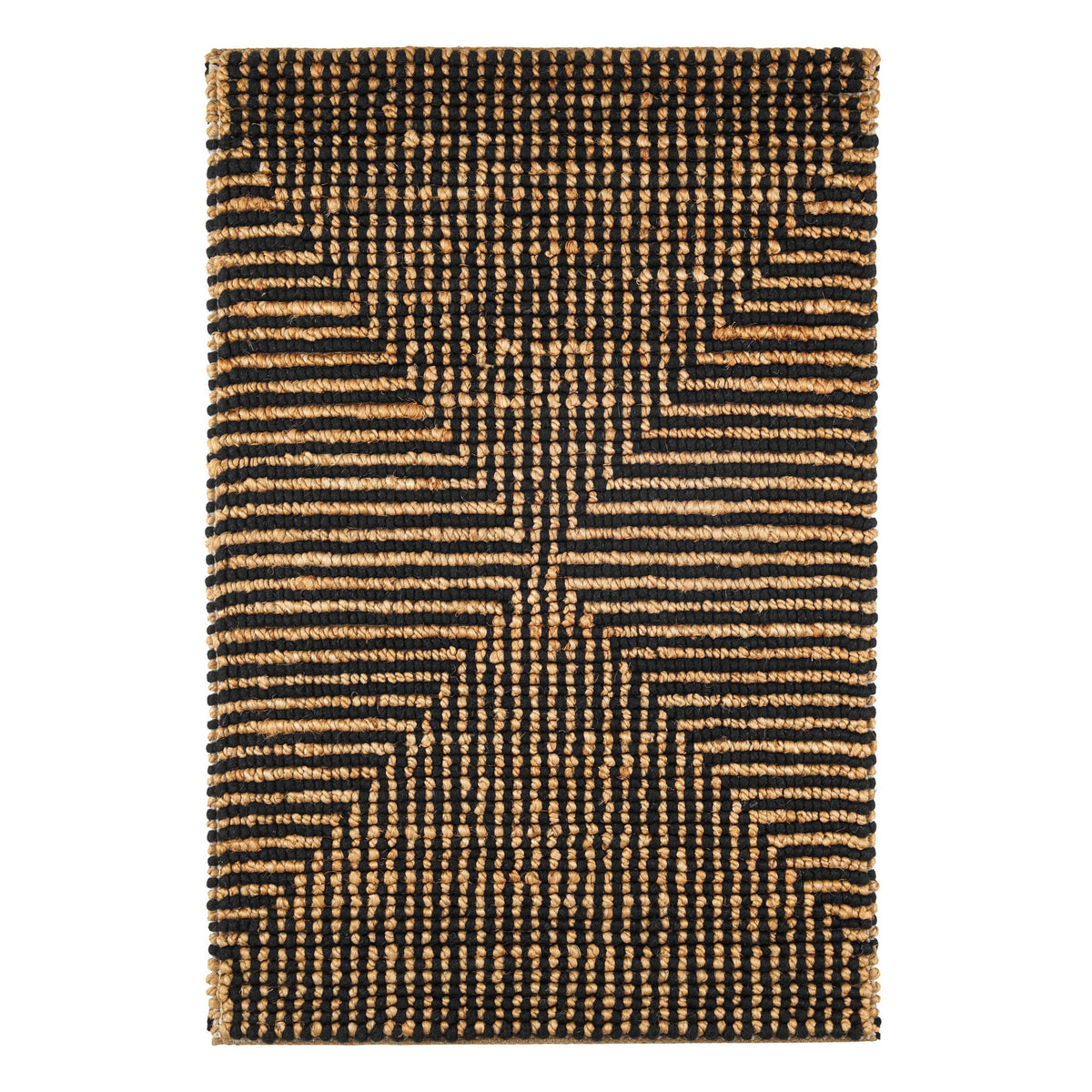 Kelan Handwoven Jute Rug | Black