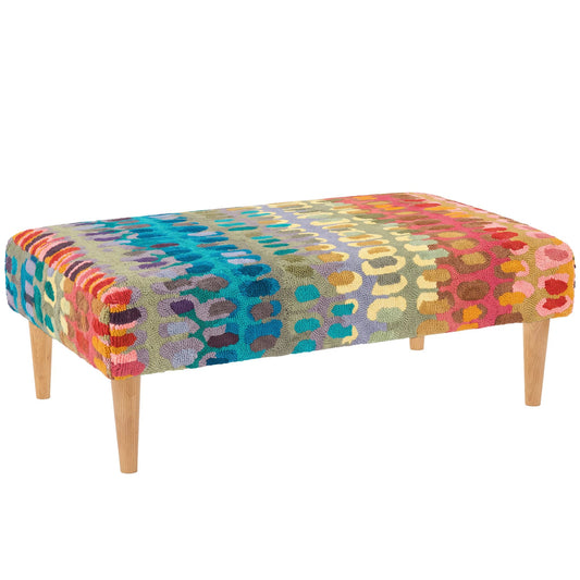 Paint Chip Rug Ottoman | Multi