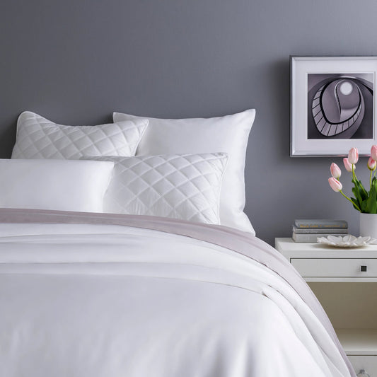 Silken Solid Duvet Cover | White