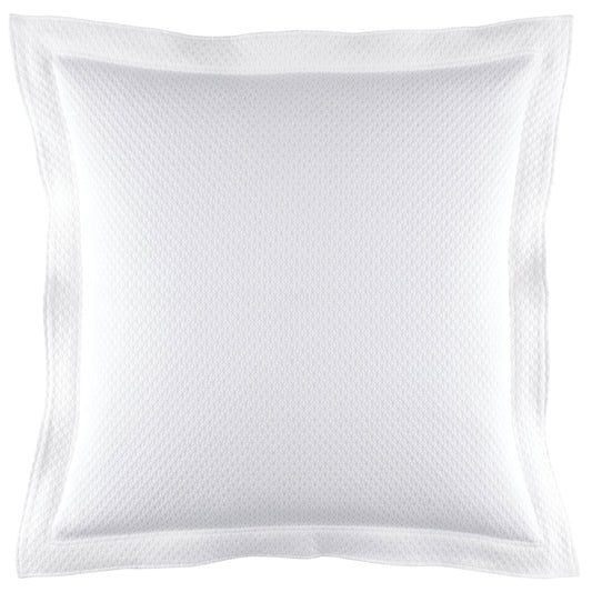 Petite Trellis Matelasse Sham | White