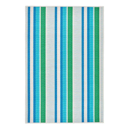 Always Greener Machine Washable Rug | Cobalt/Green