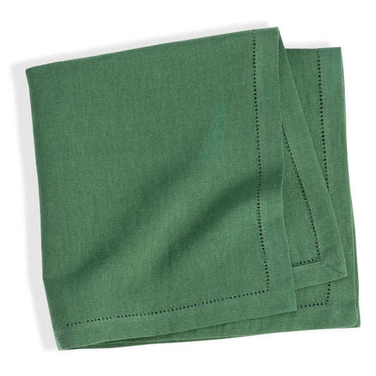 Haven Hemstitch Napkin Set of 4 | Evergreen