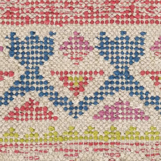 Stony Brook Hand Loom Knotted Cotton Rug Swatch | Multi