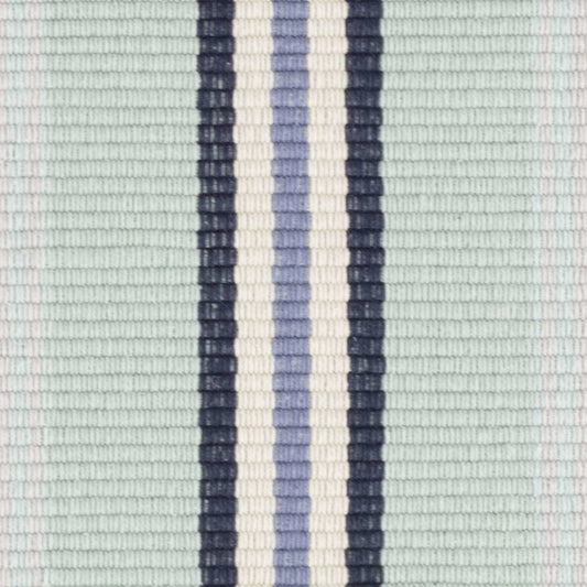Barbados Stripe Handwoven Cotton Rug Swatch | Blue