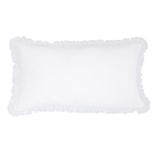 Wruffle Matelasse Decorative Pillow Cover | White