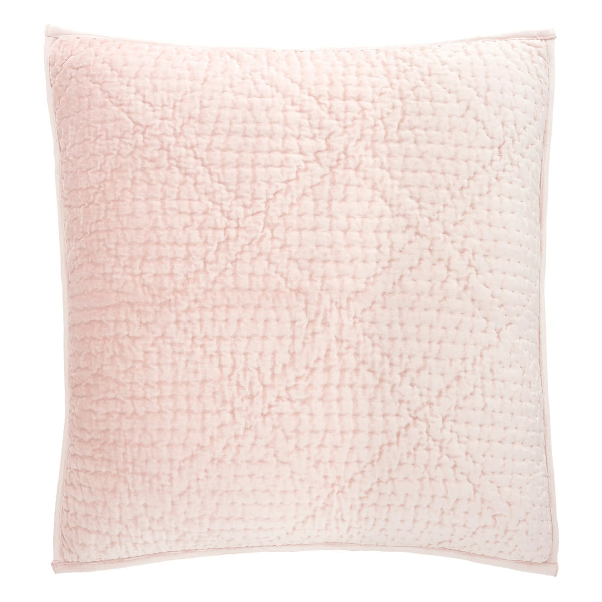 Parisienne Velvet Quilted Sham | Slipper Pink