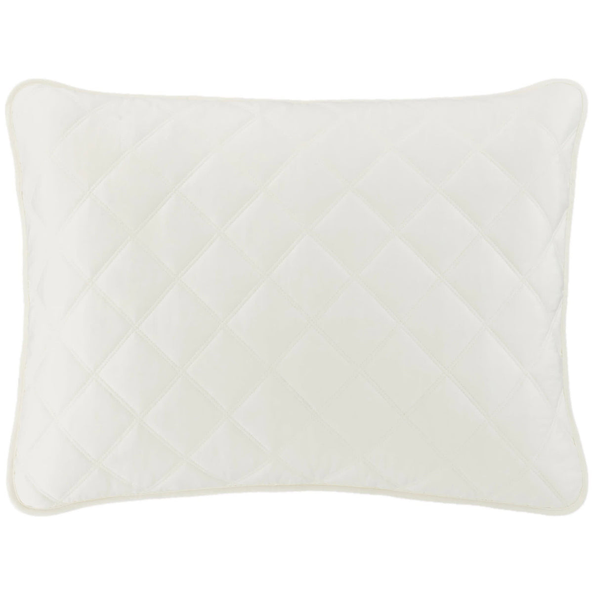 Quilted Silken Solid Sham | Ivory