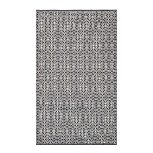 Bare Handwoven Cotton Rug | Blue