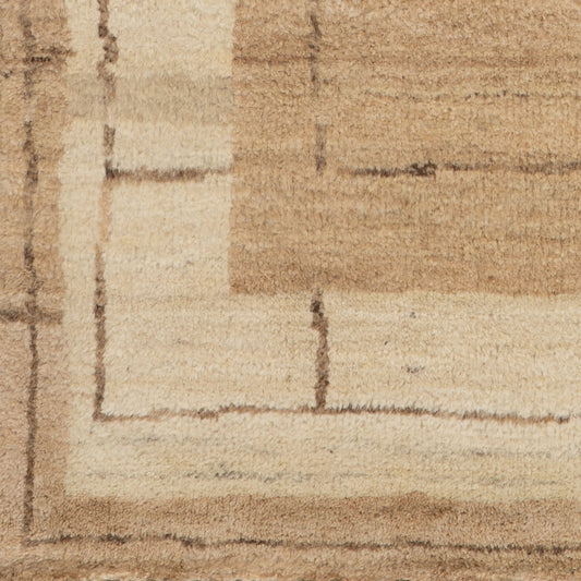 Mela Modern Bordered Rug Swatch | Brown