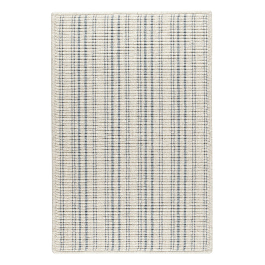Warren Ticking Woven Wool Custom Rug | Slate