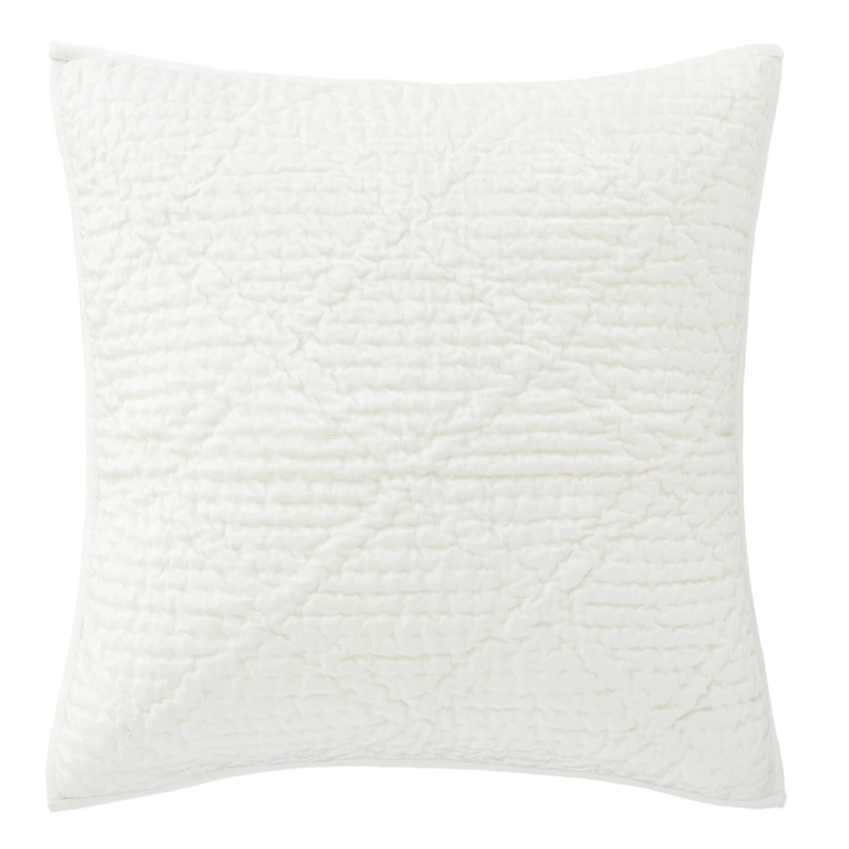 Parisienne Velvet Quilted Sham | Dove White