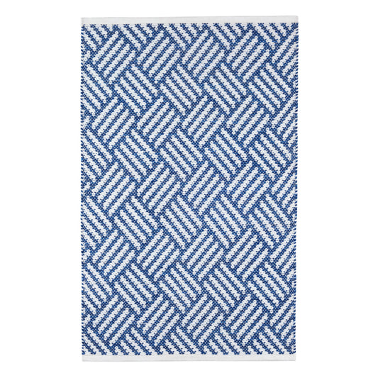 Crisscross Handwoven Indoor/Outdoor Rug | Denim