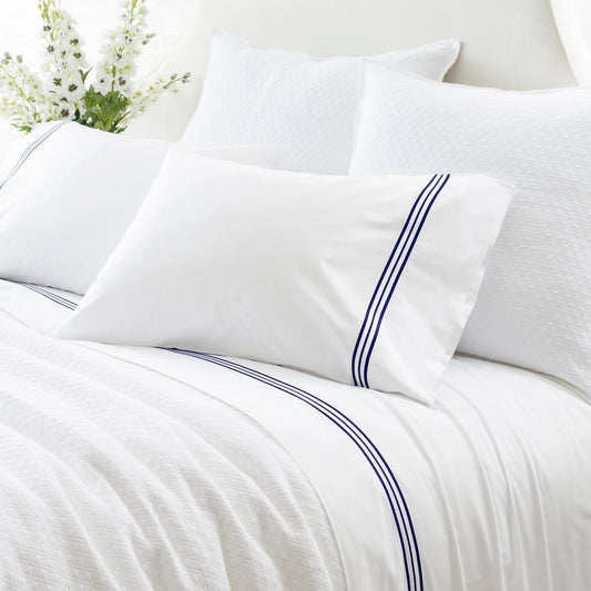 Trio Flat Sheet | Indigo