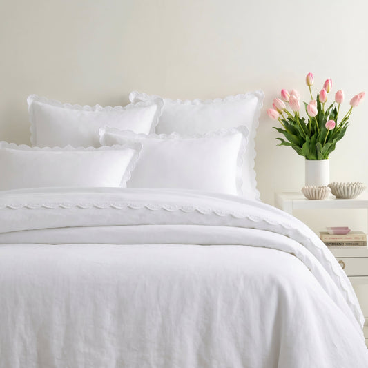 Airlie Embroidered Duvet Cover | White