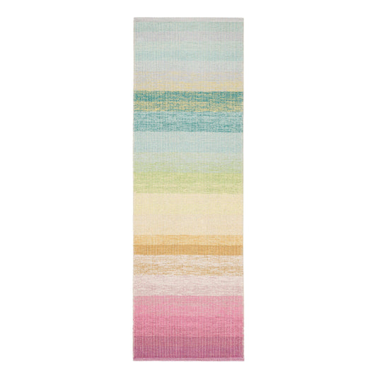 Watercolor Horizon Handwoven Cotton Rug | Multi