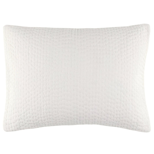 Seychelles quilted sham | Dove White