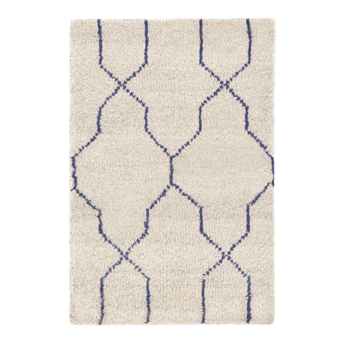 Massena Hand Knotted Wool Rug | Blue