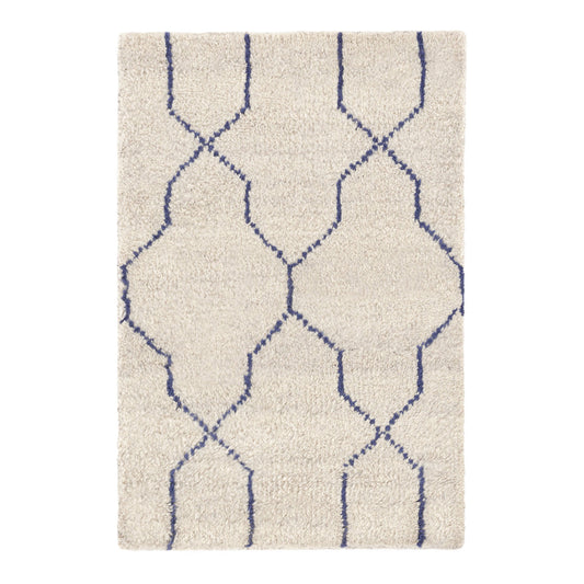 Massena Hand Knotted Wool Rug | Blue