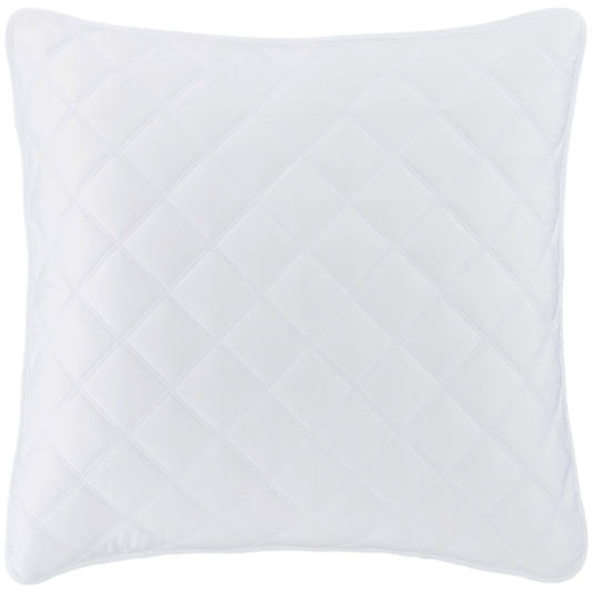Quilted Silken Solid Sham | White