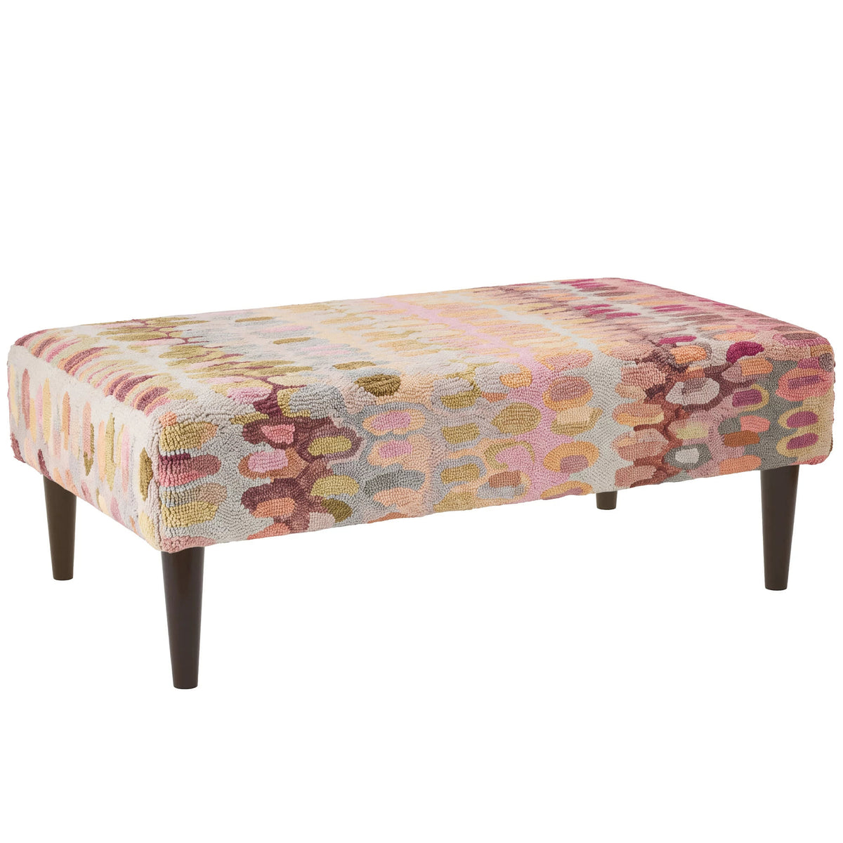 Paint Chip Rug Ottoman | Pastel