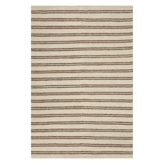 Venit Modern Striped Farmhouse Rug | Brown