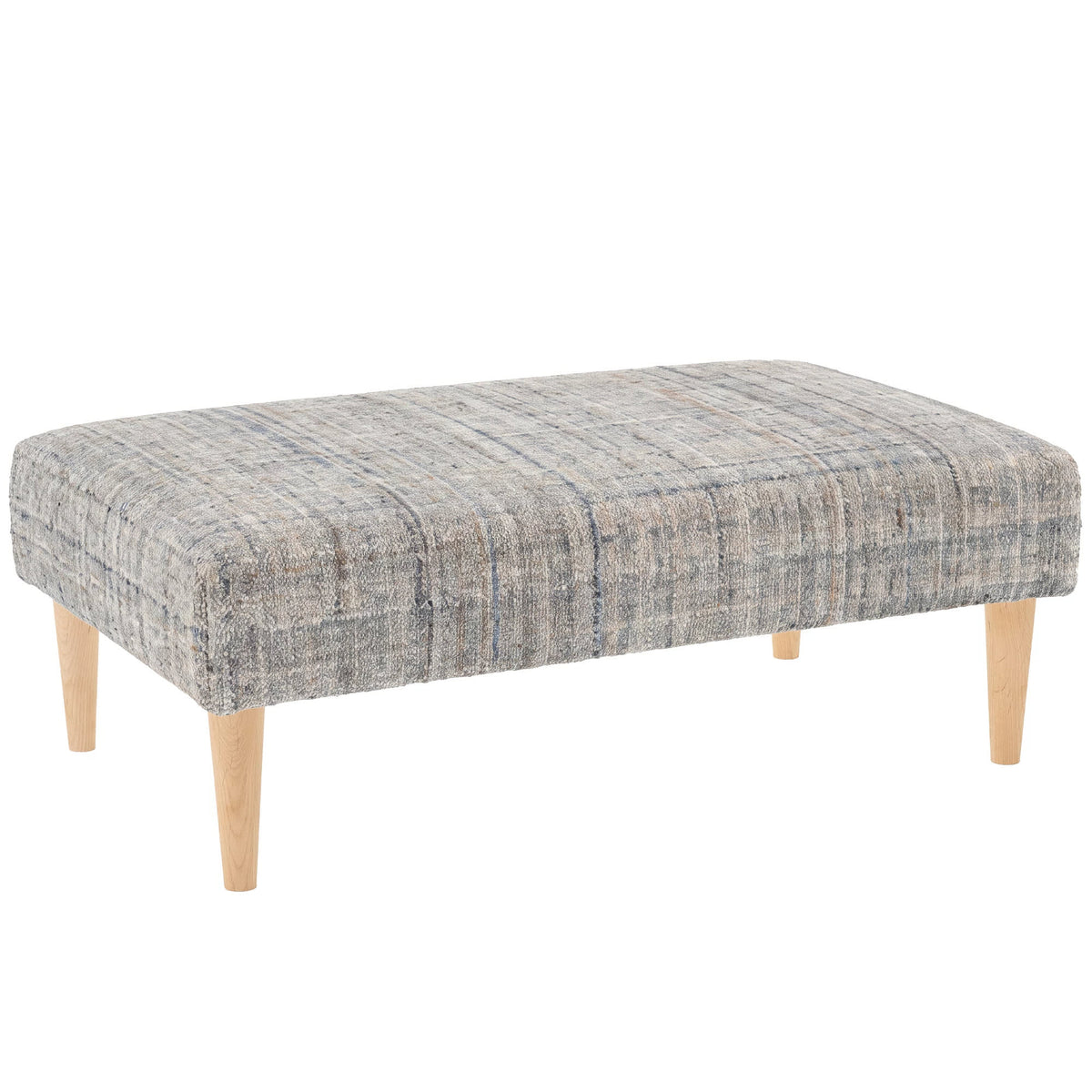 Harris Rug Ottoman | Blue/Brown
