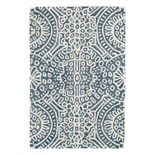 Temple Hand Micro Hooked Wool Rug | Ink