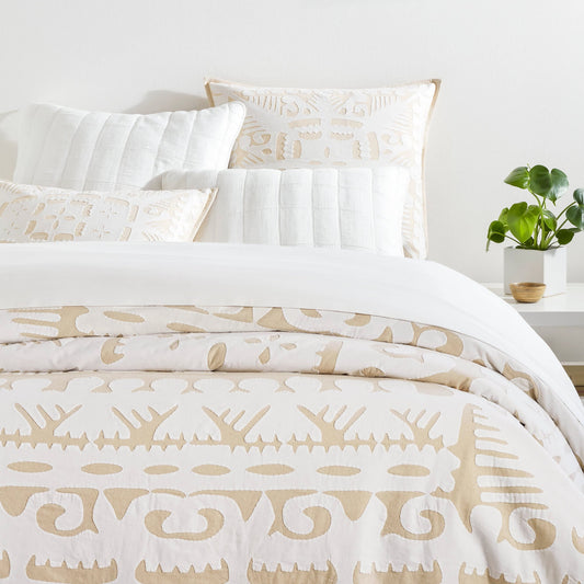 Knight Wood Cutwork Sham | Natural