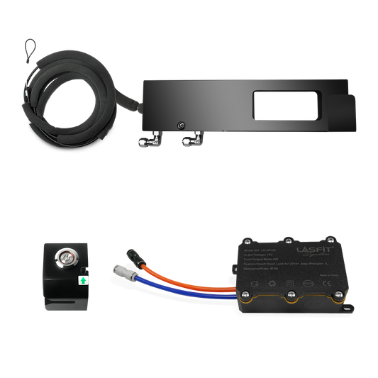 Lasfit Stealth Anti-Theft Automatic Hood Lock System for 18-23 Jeep Wrangler JL/JLU and Gladiator JT(Version 2.0), Don't fit 2024+ Jeep Wrangler/Gladiator