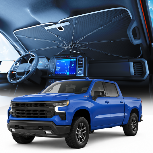 Weektic Windshield Sun Shade Umbrella for 2014-2026 Chevrolet Silverado 1500/2500/3500/EV