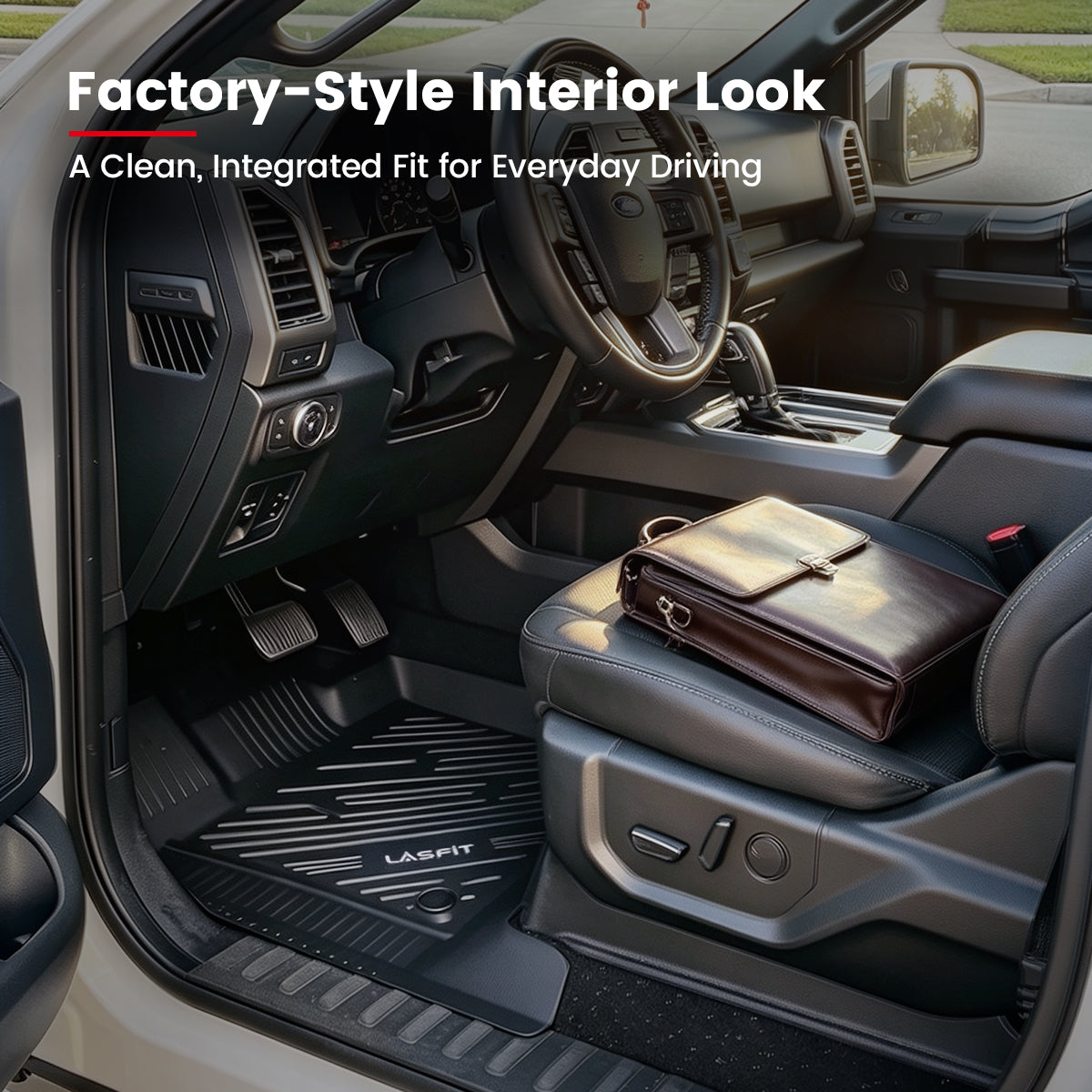 Fit for 2015-2027 Ford F-150 & 22-26 Lightning Models Floor Mats, Fit Carpet Floor