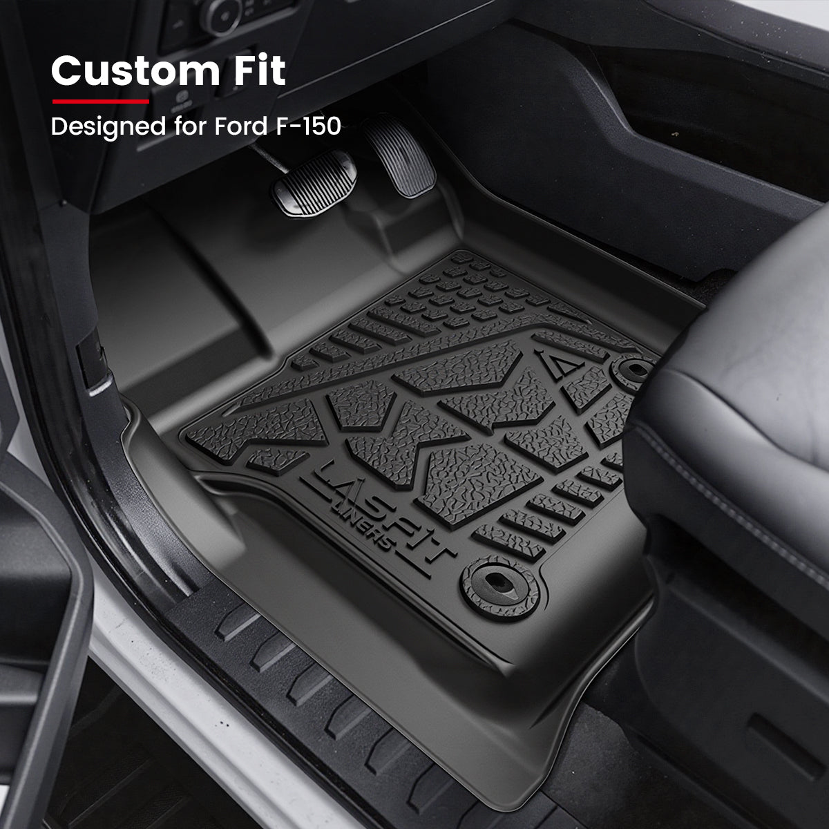 Fit for 2015-2027 Ford F-150 & 22-26 Lightning Models Floor Mats, Fit Carpet Floor