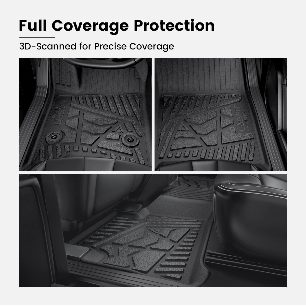 Fit for 2015-2027 Ford F-150 & 22-26 Lightning Models Floor Mats, Fit Carpet Floor
