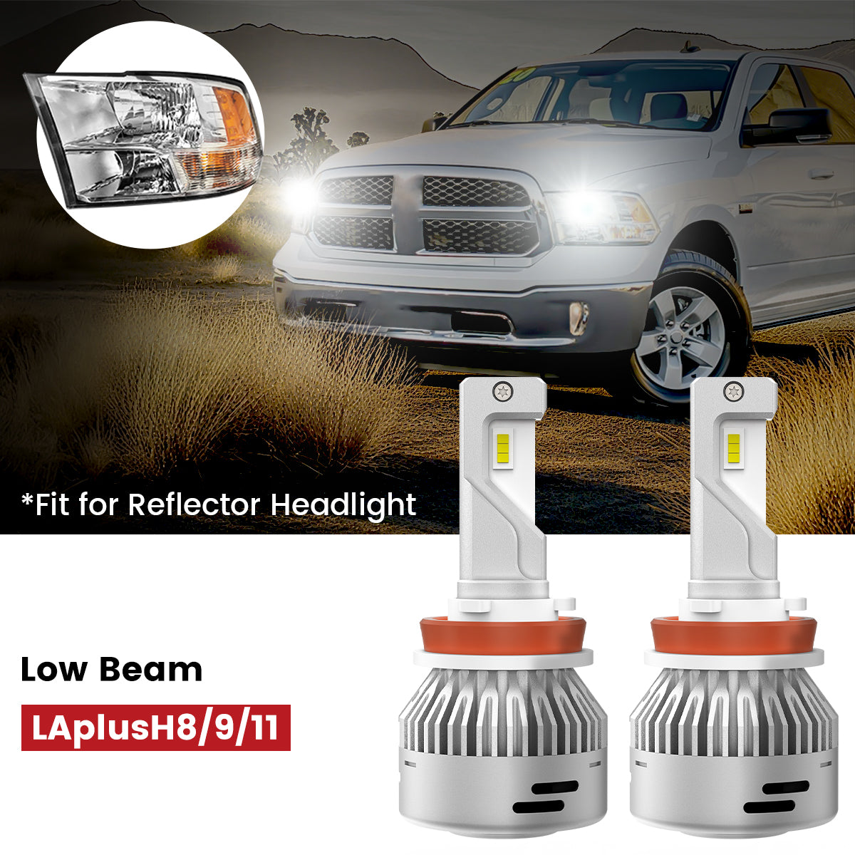 Fit for 2013-2015 Ram 1500 LED Bulbs Upgrade | Tested and Verified