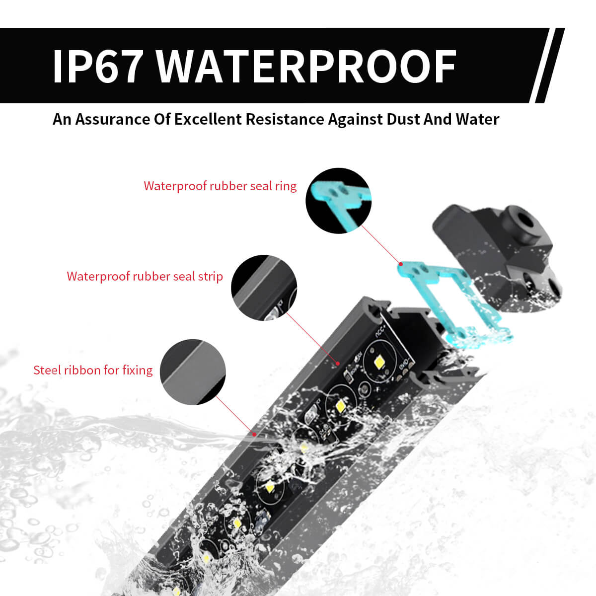 42 Inch Off-Road LED Light Bars Roof Windshield Combo Flood Spot Single Row - LASFIT