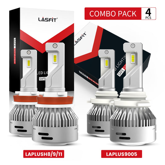 60W H11 9005 LA Plus Series Combo Pack | 6,000LM 6000K LED Bulbs
